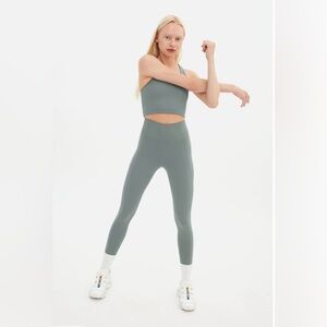 Girlfriend Collective Misty Sage Compressive High-Rise Legging size S $88 USD